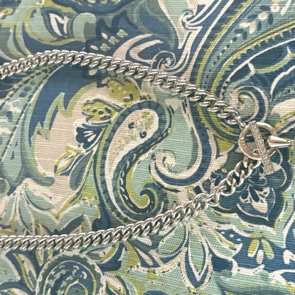 Kendra Scott Josie Moon Silver Toggle Chocker Chain Necklace Crystals Worn once - Picture 4 of 7